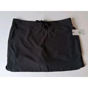 NWT Gaiam Athletic Skort Womens Large Pull On Yoga Golf Pickleball Black